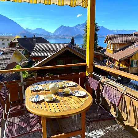 アパート Thun Alps Scenic Views And Concierge By Swisshut *