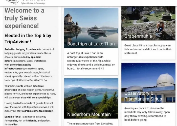 Thun Alps Scenic Views And Concierge By Swisshut 公寓 *