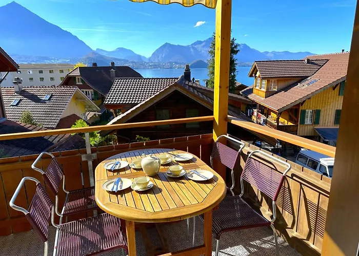 公寓 Thun Alps Scenic Views And Concierge By Swisshut *